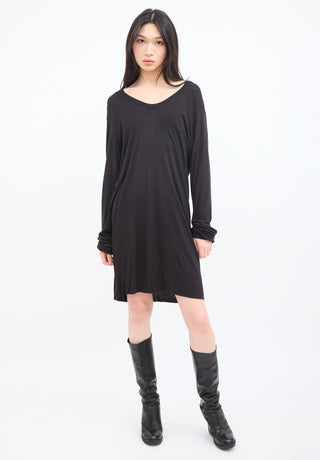 Rick Owens FW 2009 Black Silk Jersey Midi Dress