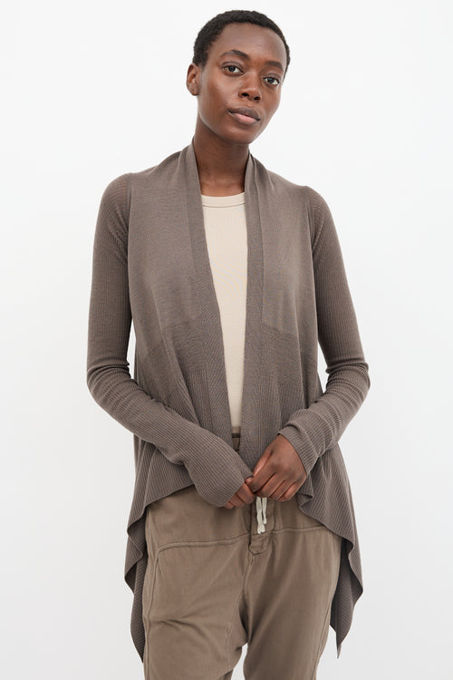 Rick Owens FW 2012 Waterfall Drape Cardigan