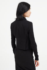 Rick Owens FW 2018 Black Wool & Stretch Sleeve Blazer