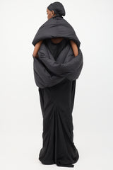 Rick Owens FW 2019 Black Down Puffer Scarf