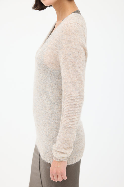 FW 2020 Beige Mohair Performa Sweater