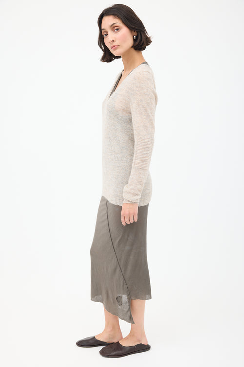 FW 2020 Beige Mohair Performa Sweater