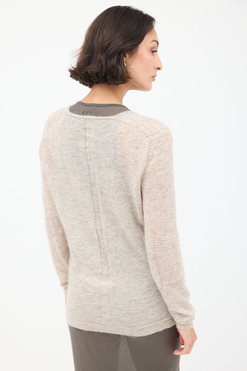 FW 2020 Beige Mohair Performa Sweater