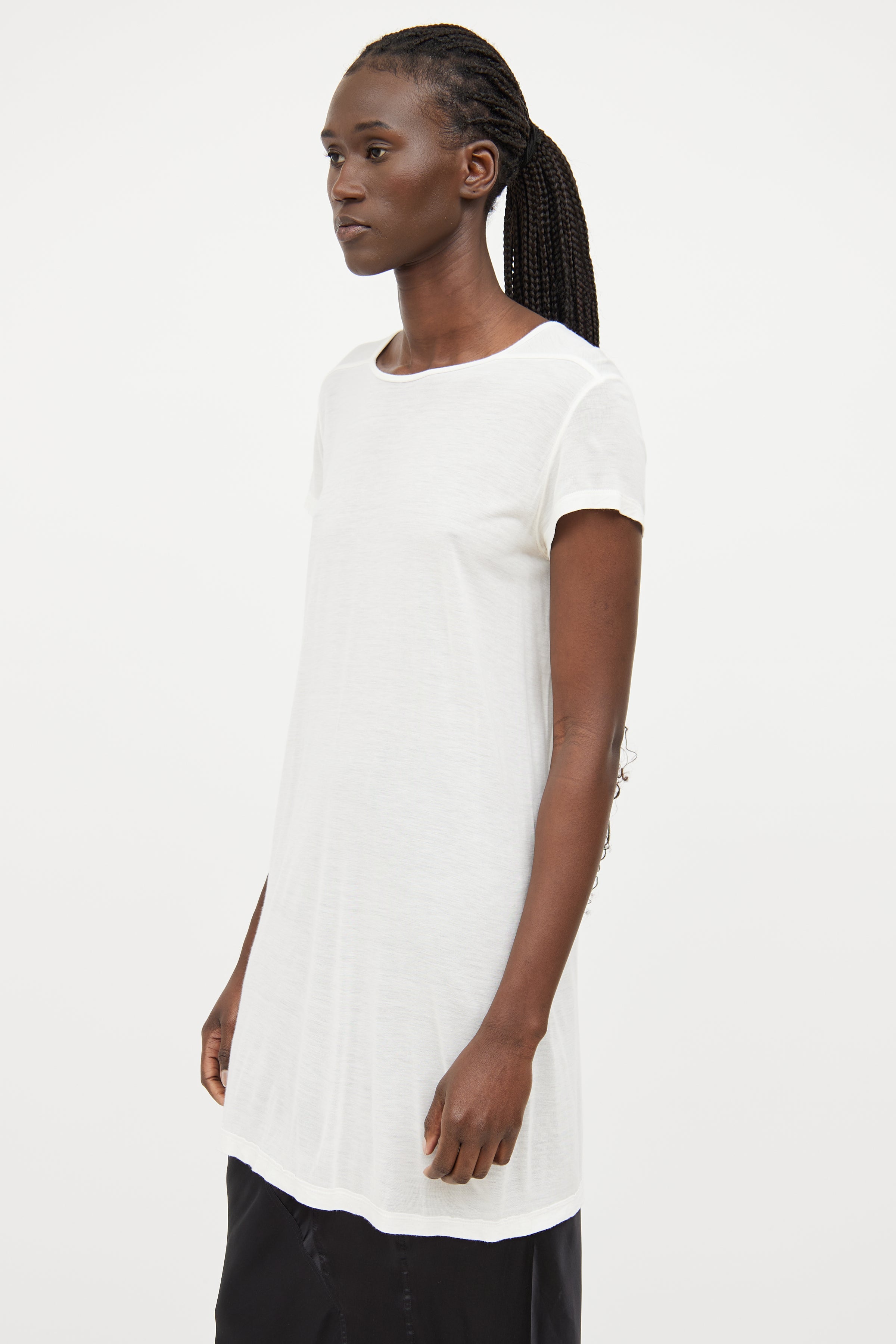 rick owens shirt dress Rick Owens DRKSHDW Women's Cinched Tommy Mini Dress in Pearl Rick Owens Drkshdw