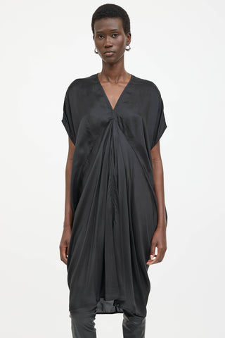 Rick Owens Fogachine Nylon V-Neck Dress