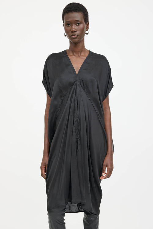 Rick Owens Fogachine Nylon V-Neck Dress