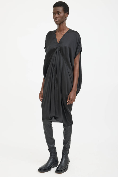 Rick Owens Fogachine Nylon V-Neck Dress
