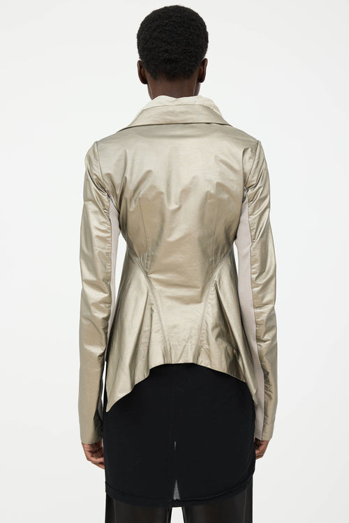 Rick Owens Leather Asymmetrical Jacket