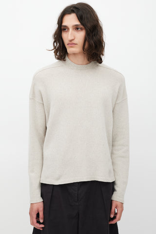 Rick Owens Grey Cashmere Knit Sweater