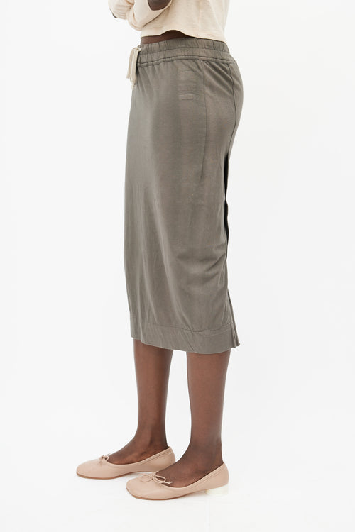 Rick Owens Grey Drawstring Skirt
