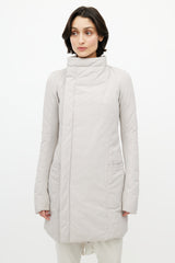 Rick Owens Grey Padded Down Coat