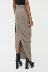 Rick Owens Brown DRKSHDW Cotton Maxi Skirt