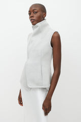 Rick Owens Grey Wrap Vest