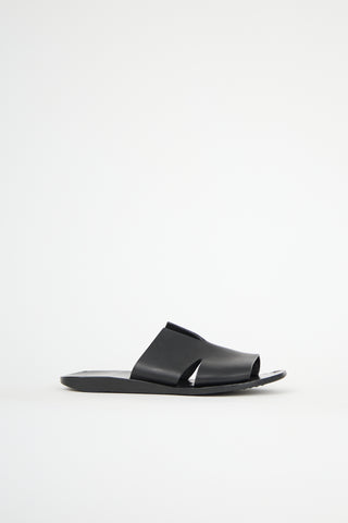 Rick Owens Leather Cut Out Slide