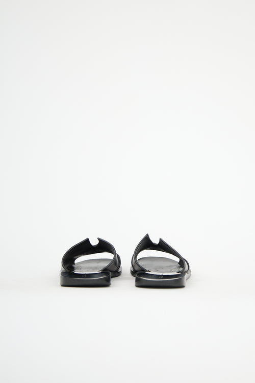 Rick Owens Leather Cut Out Slide