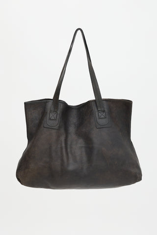Rick Owens Leather Large Tote Bag