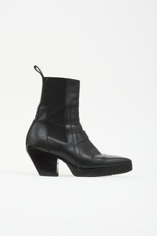 Rick Owens Leather Sliver Chelsea Boot