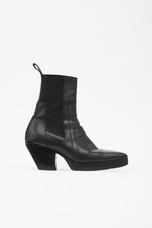 Rick Owens Leather Sliver Chelsea Boot