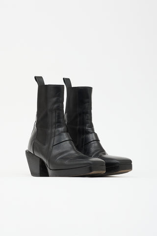 Rick Owens Leather Sliver Chelsea Boot