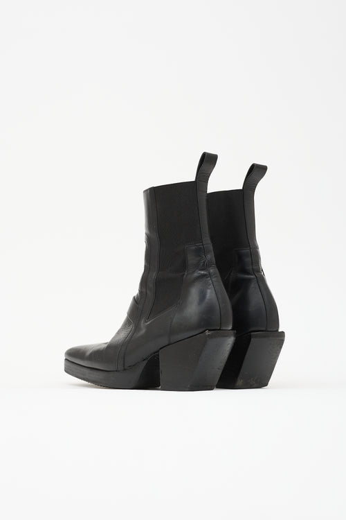 Rick Owens Leather Sliver Chelsea Boot