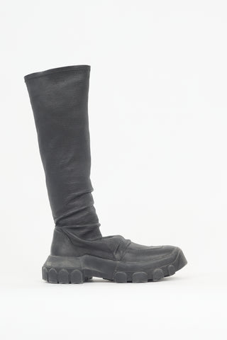 Rick Owens Leather Tractor Sock Boot