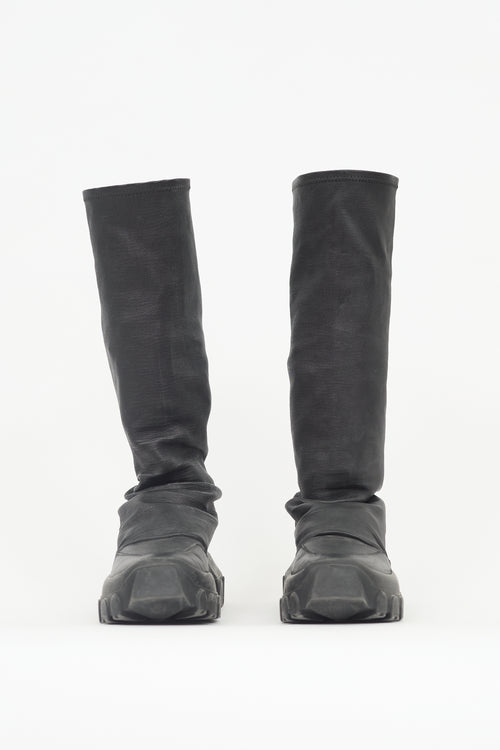 Rick Owens Leather Tractor Sock Boot