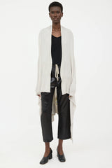 Rick Owens SS21 Ribbed Long Cardigan