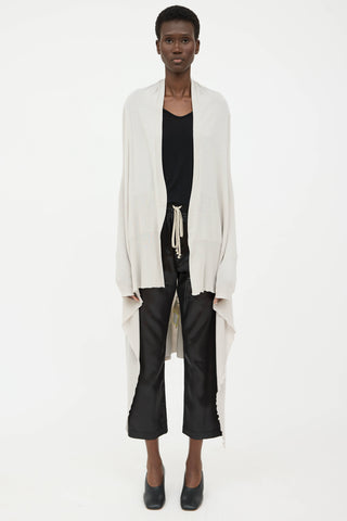 Rick Owens SS21 Ribbed Long Cardigan