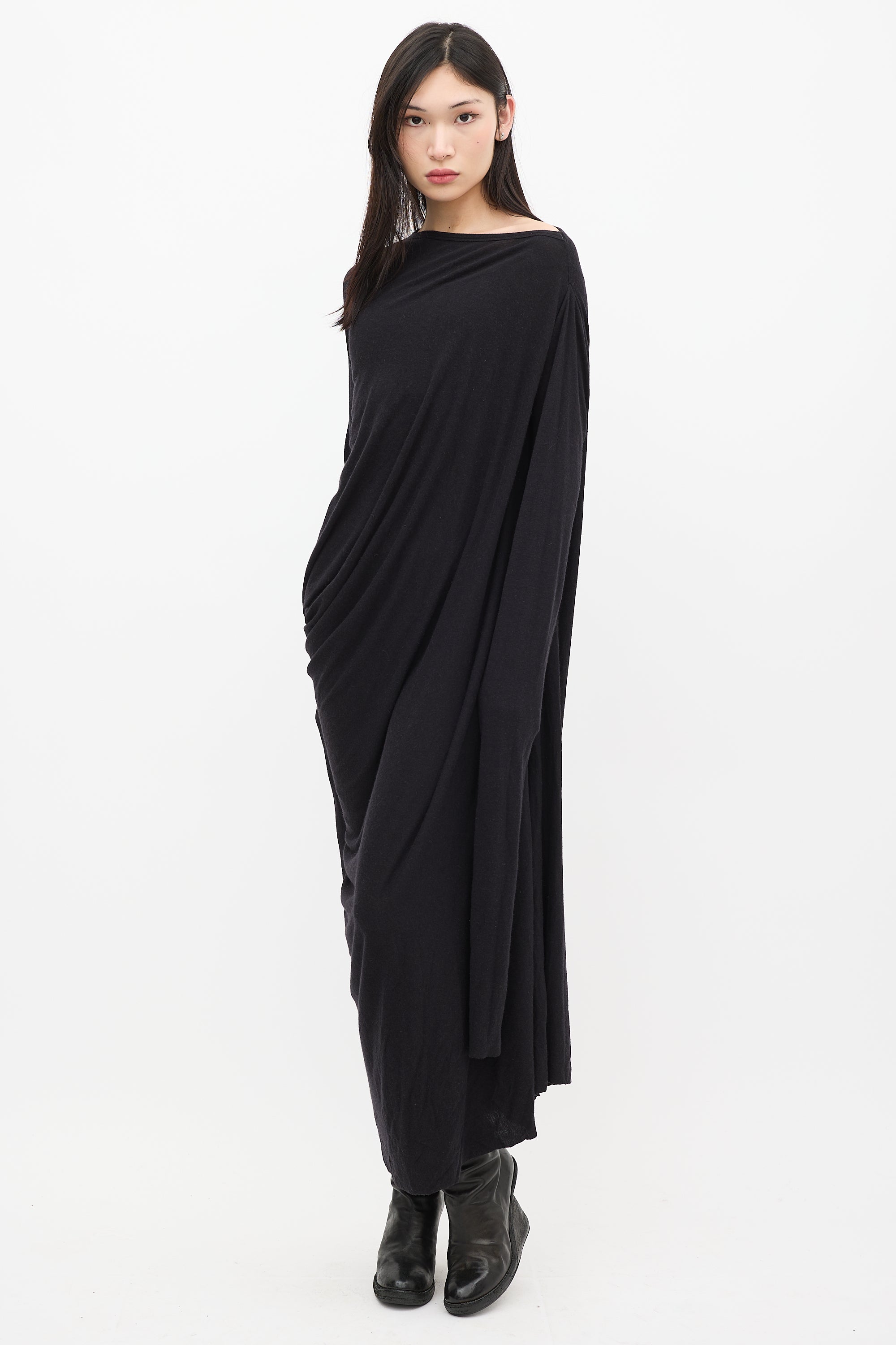 Rick Owens // Lilies Black Asymmetrical Maxi Dress VSP Consignment Rick Owens // Lilies Black Asymmetrical Maxi Dress VSP Consignment