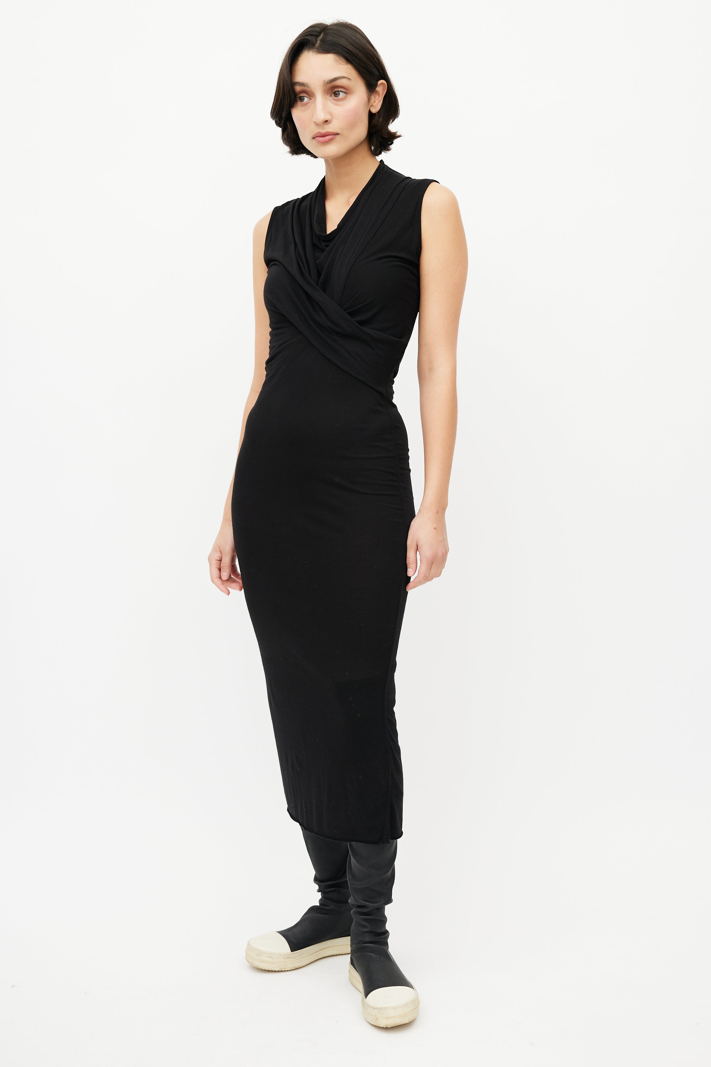 Rick Owens // Lilies Black Cowl Maxi Dress VSP Consignment Rick Owens // Lilies Black Cowl Maxi Dress VSP Consignment