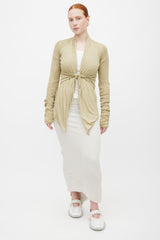 Rick Owens Lilies Light Green Wrap Cardigan