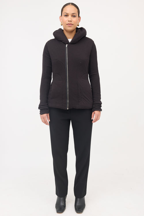 Rick Owens Lilies Padded Zip Sweater