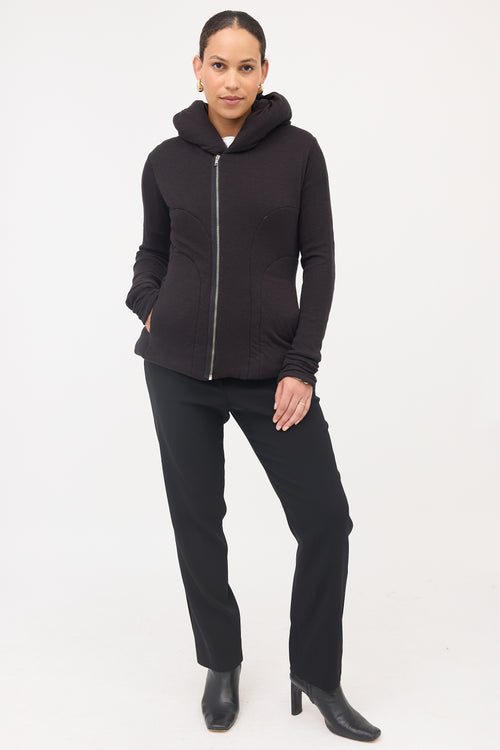 Rick Owens Lilies Padded Zip Sweater