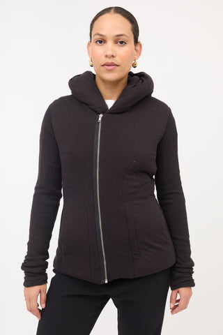 Rick Owens Lilies Padded Zip Sweater