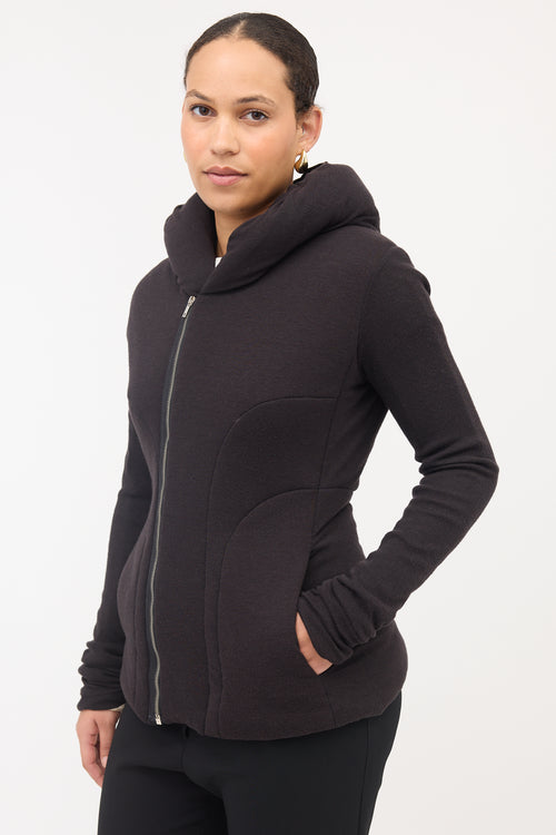 Rick Owens Lilies Padded Zip Sweater