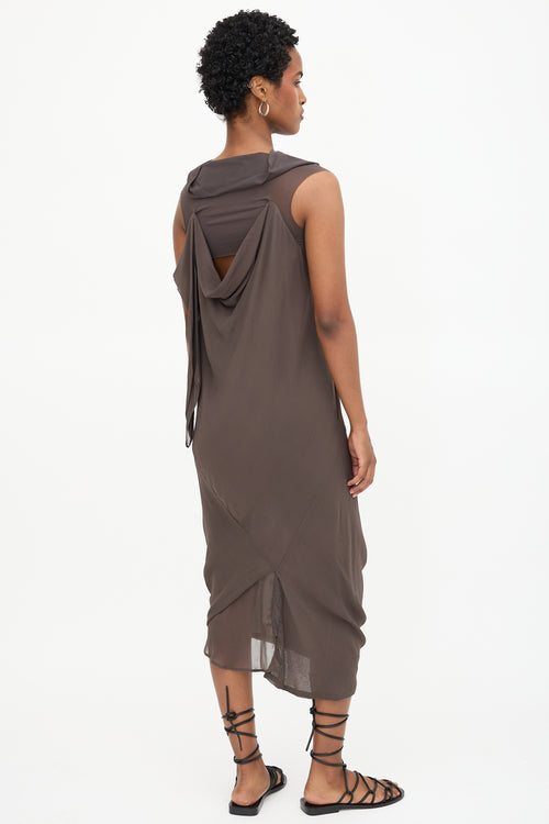 Rick Owens SS 2008 Mesh Cowl Dress