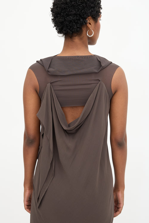Rick Owens SS 2008 Mesh Cowl Dress