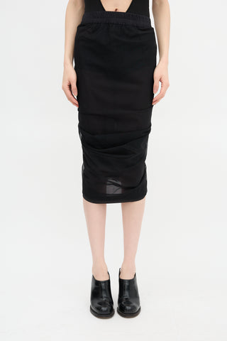 Rick Owens SS 2013 Tulle Ruched Skirt