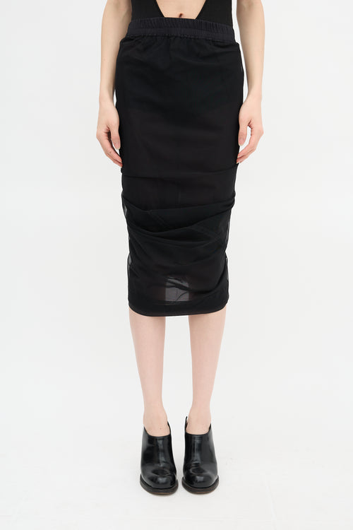 Rick Owens SS 2013 Tulle Ruched Skirt