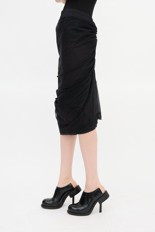 Rick Owens SS 2013 Tulle Ruched Skirt
