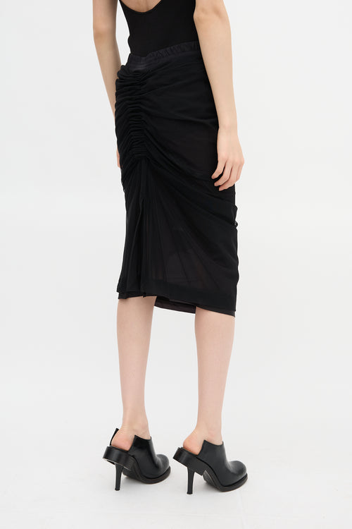 Rick Owens SS 2013 Tulle Ruched Skirt