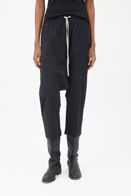 Rick Owens SS 2015 Black Faun Drop Seat Pant