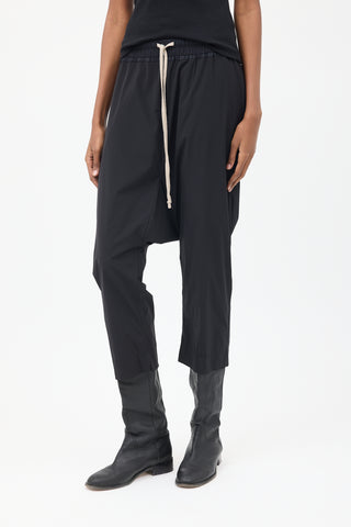 Rick Owens SS 2015 Black Faun Drop Seat Pant