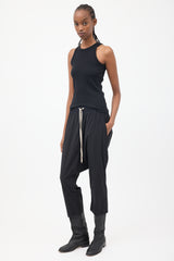 Rick Owens SS 2015 Black Faun Drop Seat Pant