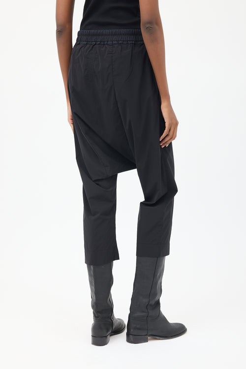 Rick Owens SS 2015 Black Faun Drop Seat Pant