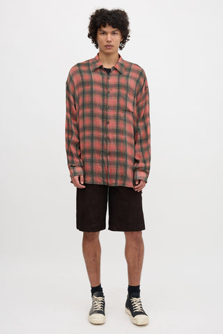 Our Legacy Borrowed Sheer Check Shirt