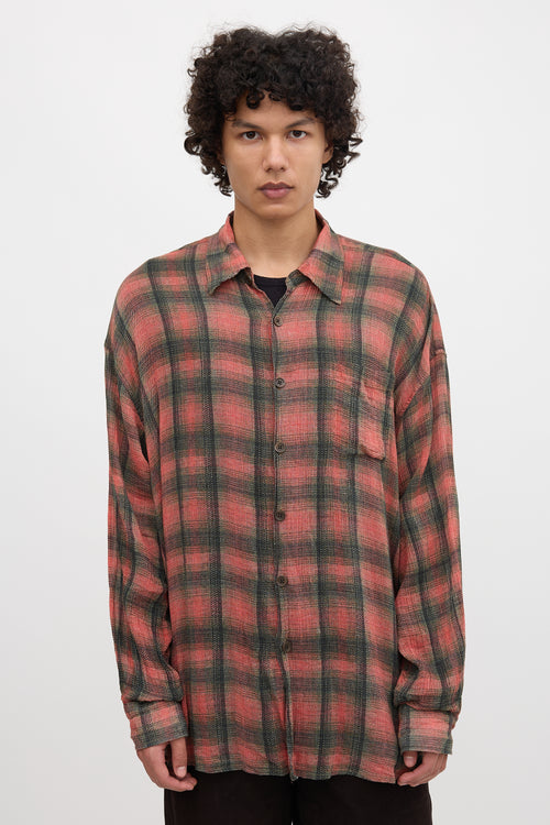 Our Legacy Borrowed Sheer Check Shirt