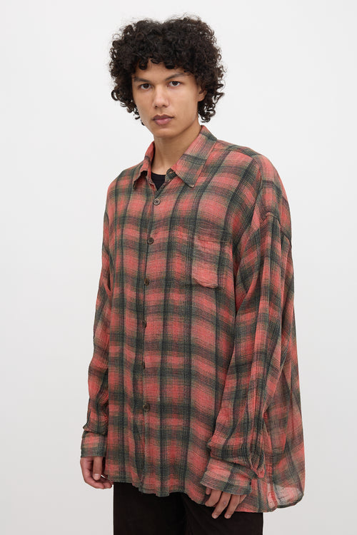 Our Legacy Borrowed Sheer Check Shirt