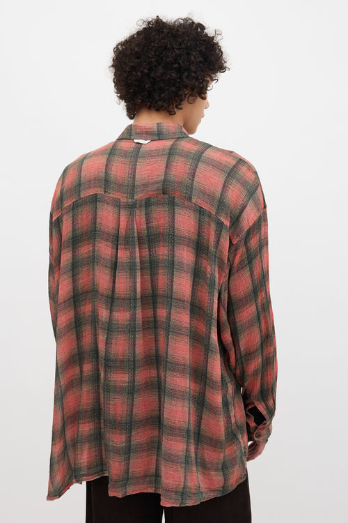 Our Legacy Borrowed Sheer Check Shirt