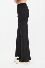 Rick Owens SS 2021 Black Silk Straight Leg Pant